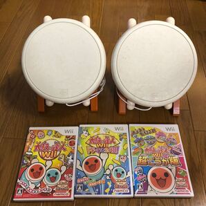 Wii 太鼓の達人 タタコン 2個セット ソフト3本付き namco