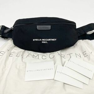 1円 正規品 Stella McCartney ステラマッカートニー ボディバッグ ショルダーバッグ ロゴ コンパクト 黒 ブラック 良品 保存袋 イタリア製