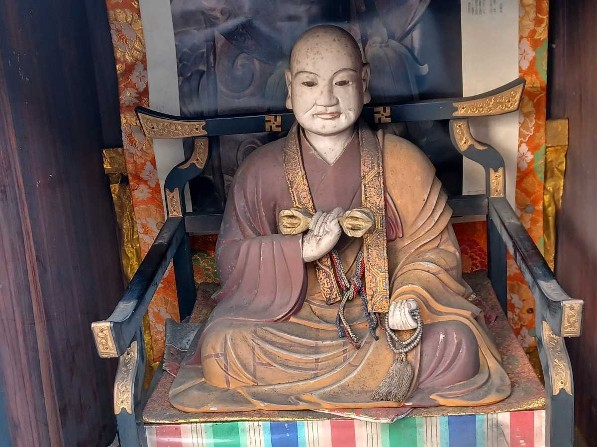 時代木彫弘法大師 共箱 特大サイズ 現状渡し 日本美術 仏像-