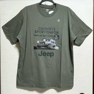 UNIQLO(ユニクロ) - MEN ザ・ブランズ カー UT グラフィック Tシャツ Jeep レギュラーフィット オリーブ XLサイズ タグ付き 未使用 完売品