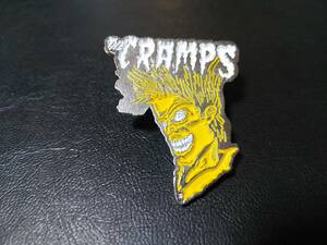 THE CRAMPS metal pin badge BAD MUSIC FOR BAD PEOPLE The * clamp s/ sex pistols misfits damned Meteors Frenzy Batmobile