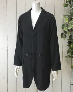 *nitca nitca * herringbone cotton light coat black F 8 cardigan long jacket light this side belt ratio wing *W1 75.VA-06