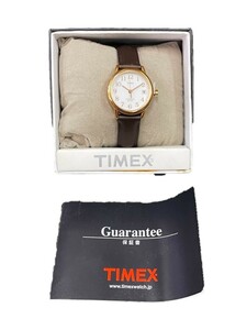  good buy TIMEX Timex T2P564 lady's size EASY READER Easy Leader T2P564 white × rose Gold × Brown 