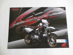 HONDA ホンダ XR100 MOTADO モタード BC-HD13 カタログ パンフレット チラシ 送料無料