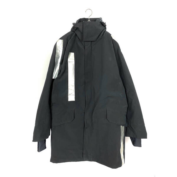 ラフシモンズ×テンプラ(RAF SIMONS×TEMPLA)オーバーサイズナイロンフードコート シルバーライン