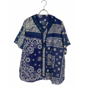 ビズビム(VISVIM) ICT DUGOUT SHIRT S/S BANDANA 2018 (navy)