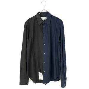 Maison Margiela(メゾン マルジェラ) bicolor shirts(navy/black)