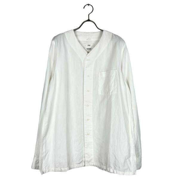 VISVIM(ビズビム) FREE EDGE SHIRT L/S BASEBALL COLLAR 18SS（white)