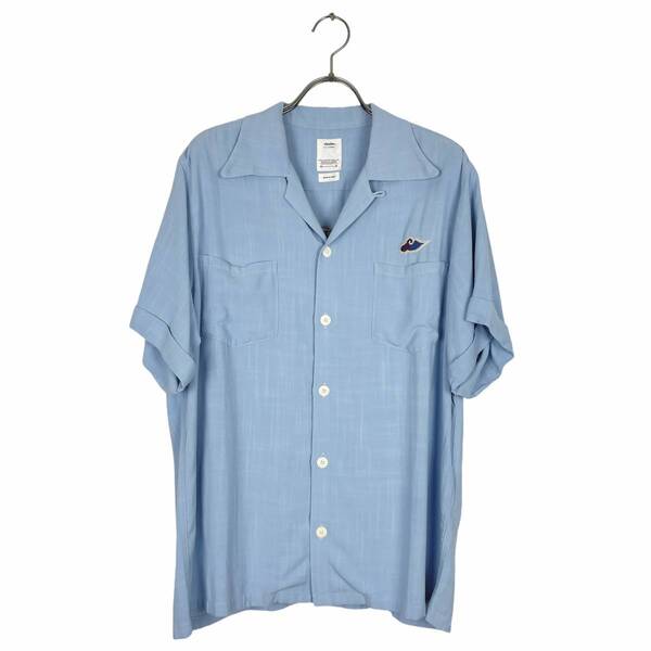 VISVIM(ビズビム) IRVING SHIRT S/S (SL RAYON) 19SS (blue)