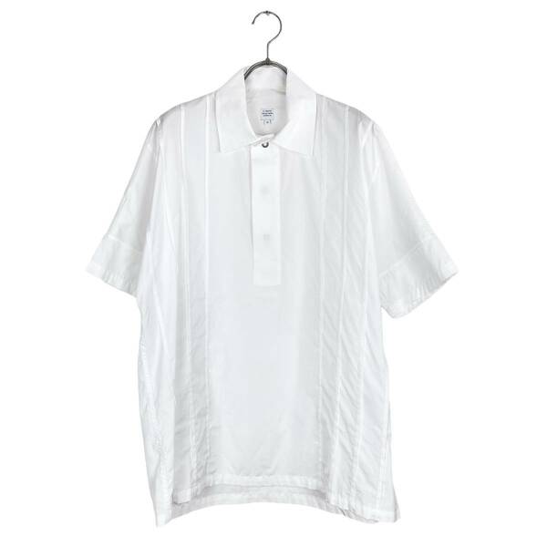 E.TAUTZ (イートウツ) × SAVILE ROW (サヴィルロウ) pull over S/S shirt (white）