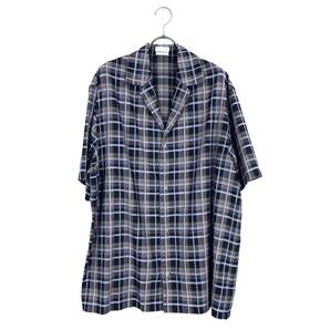 DEVEAUX New York(デヴォーニューヨーク ) open collar check shirts (black)