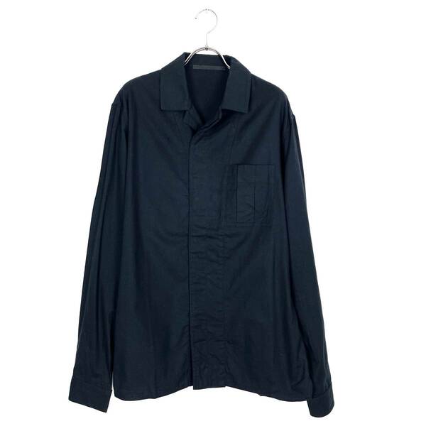 HAIDER ACKERMANN(ハイダーアッカーマン) fly front L/S shirt (black)