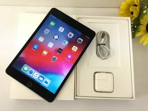 ☆au iPad mini 4 Wi-Fi＋Cellularモデル 7.9インチ 16GB スペースグレイ A1550(MK6Y2J/A) 〇判定/動作品