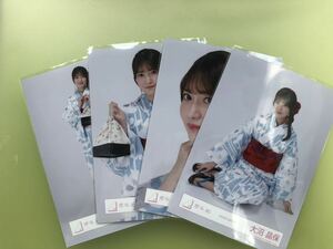 櫻坂46 大沼晶保 2022年 浴衣衣装 生写真 4種コンプ 4枚 桜月 W-KEYAKI FES.2022 ケヤフェス CD 特典 MV(まとめ セット売り 可