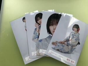 櫻坂46 藤吉夏鈴 2022年 浴衣衣装 生写真 4種コンプ 4枚 As you know? W-KEYAKI FES.2022 桜月 CD 特典 MV(まとめ セット売り 可