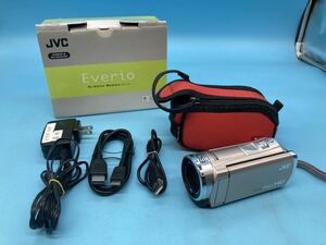 【A4265N143】JVC Everio GZ-E355-N フルHD デジタルビデオカメラ ハイビジョンメモリームービー　動作確認済 アダプター付き