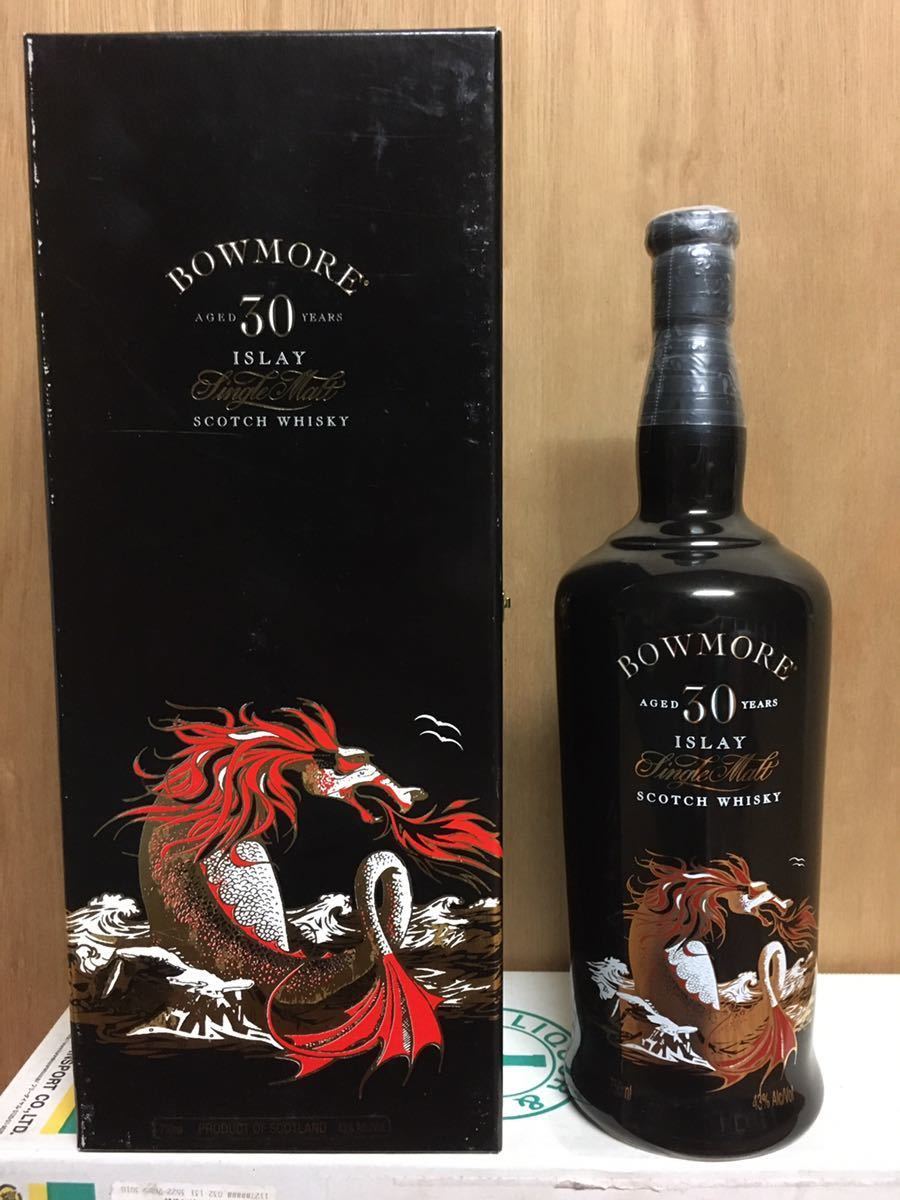 未開封☆BOWMORE【ボウモア】 30年 セラミック ドラゴン 陶器ボトル