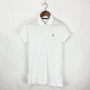 RALPH LAUREN Ralph Lauren reti-z рубашка-поло с коротким рукавом tops хлопок одноцветный Logo вышивка белый цвет S размер golf Golf спорт 