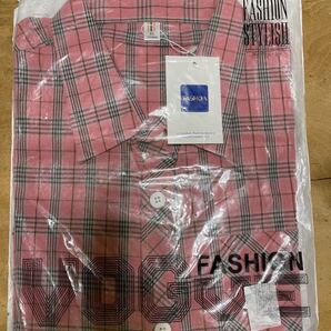 チェックシャツ メンズ 半袖シャツ カジュアルシャツ 半袖 トップス ピンクチェック XL