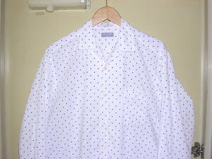 AD1989 コムデギャルソン オム COMME des GARCONS HOMME ポルカドット オープンカラーシャツ 白 vintage old 開襟 80s 90s アーカイブ