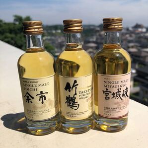 ニッカウヰスキー ミニボトル3本セット 竹鶴 余市 宮城峡