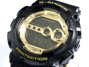 カシオ CASIO Gショック G-SHOCK ブラック＆ゴールド メンズ 腕時計 GD-100GB-1 ブラックの商品画像