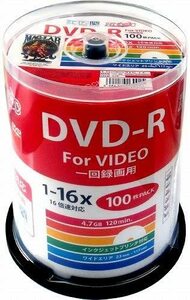 HI-DISC 録画用DVD-R HDDR12JCP100 (CPRM対応/16倍速/100枚)