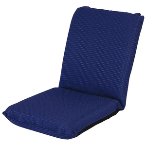 座椅子 コンパクト リクライニング 折りたたみ おしゃれ ワッフル リクライニングチェア 椅子 ブルー MSEPK-0003BL