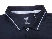 新品▼ プーマゴルフ PUMA GOLF▼ CLOUDSPUN 吸水速乾 ライン入り 半袖 ストレッチ ポロシャツ (XL)BLK_画像8