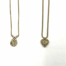 1円〜 Christian Dior クリスチャンディオール アクセサリー ネックレス まとめ セット トロッター CDロゴ ハート ビジュ ゴールド 刻印_画像2