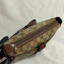 OLD GUCCI オールドグッチ ショルダーバッグ シェリーライン GGスプリーム PVC レザー [B5]_画像7