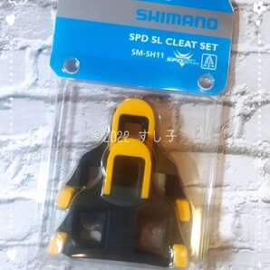 【新品】1set SHIMANO クリートセット SPD-SL SM-SH11 シマノ SPDSL SH11 イエロー 6°