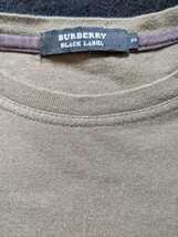 バーバリーブラックレーベル　半袖Tシャツ　カーキ　3 10周年記念　日本製　即決　BURBERRY BLACK LABEL_画像3