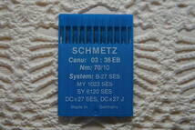 ♪♪♪新品・SCHMETZ・シュメッツミシン針・SY6120SES DC×27SES　NM:70 SIZE:10 10本セット♪♪♪18_画像1
