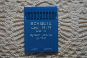 ♪♪♪新品・SCHMETZ・シュメッツ工業用ミシン針・4463-35 SY7240　NM:80 SIZE:12 10本セット♪♪♪31