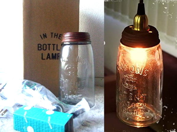 新品/¥9,350円☆In The Bottle Lamp☆ペンダントライト Masons L　インザボトルランプ店舗ランプお洒落ビンテージusaメイソンズ アメリカ