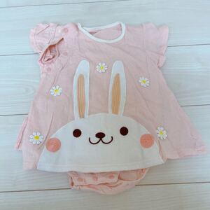 ベビー服 ロンパース うさぎ 80cm 半袖