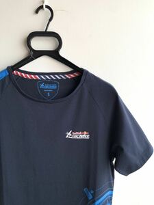 【新品】Red Bull AIR RACE カットソー Tシャツ 半袖 メンズ S 紺 ロゴ タグ付 ポルトガル製 レッド ブル エアーレース 未着用