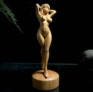 女神　ヌード　美少女 　裸婦像　女性像　彫刻工芸品　手作りデザイン　文遊びの手　置物