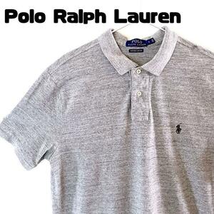 POLO RALPH LAUREN ラルフローレン ポロシャツ メンズ L ワンポイント刺繍 半袖 半袖Tシャツ グレー 鹿の子 ゴルフ ゴルフウェア シンプル