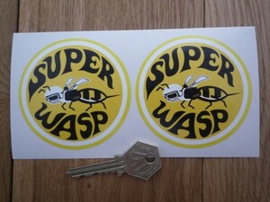 ◆送料無料◆ 海外 Vespa Super Wasp Dodge Super Bee ベスパ 75mm 2枚セット ステッカー