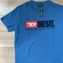 1円スタート！未使用　ディーゼル　DIESEL　Tシャツ　ブルー　Lサイズ　半袖　春夏_画像1