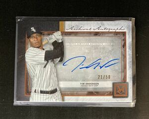 2020 Topps Museum Collection MLB Tim Anderson White Sox 50枚限定 Auto 直書きサイン