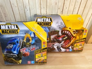 廃盤品☆ZURU METAL MACHINES ミニカー サーキット STUNT ACTION T-REX ATTACK 2個セット スタントアタック ティーレックス 中古☆