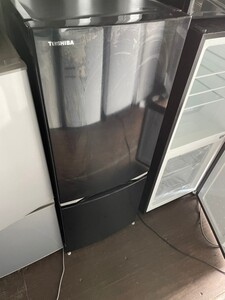 TOSHIBA 東芝 2ドア冷蔵庫 153L 2018年製 GR-M15BS ピュアブラック