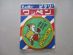 80s ハチ高原スキー場HACHIKOGENワッペン/昭和レトロ刺繍リス鉢伏高原りすリゾートSKIパッチ旅行アップリケpatches土産 V177