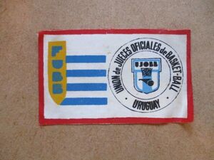 60s バスケットボール ウルグアイ代表UNION de JUECES OFICIALES de BASKET-BALL URUGUAIタグ/FUBBワッペン審判patchesアップリケ V179