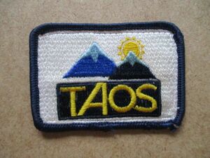 【中古】70s タオス TAOS スキー場 刺繍ワッペン/ニューメキシコ米国ビンテージ雪山スキー旅行スーベニア雪の結晶USAアウトドア V179