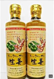 沖縄 シークヮーサー生姜 ジンジャーシロップ ジンジャーエール 2本セット ジンジャエール 330g 冷え対策 お土産 リラックス