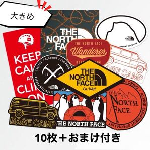ノースフェイス防水ステッカーまとめセット10枚大きめ